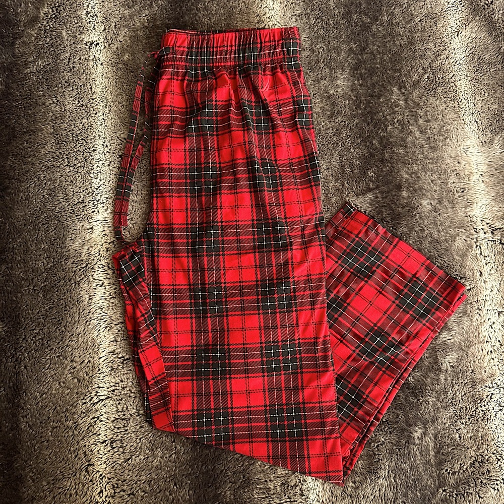 Nautica Sleepwear Red/Black Plaid Pants
